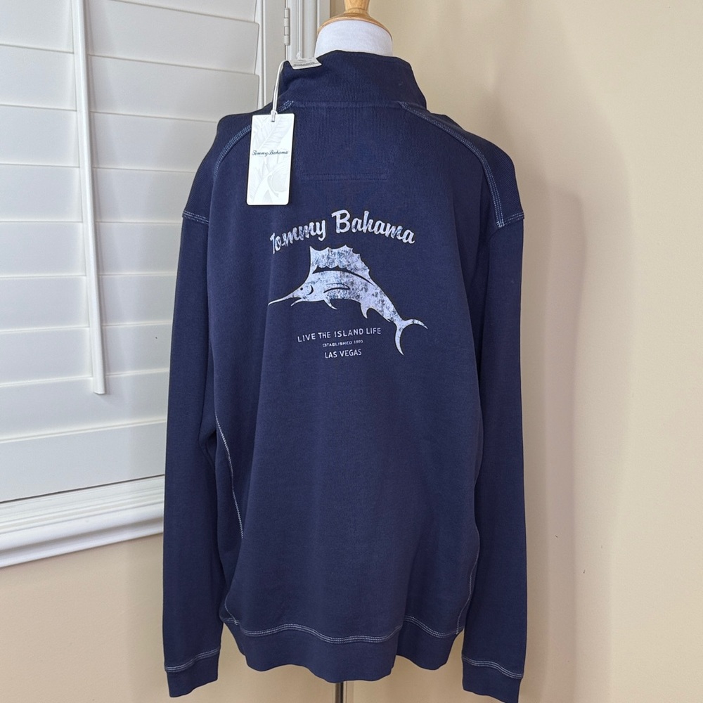 Tommy Bahama Deep Blue Sweatshirt with Marlin Design